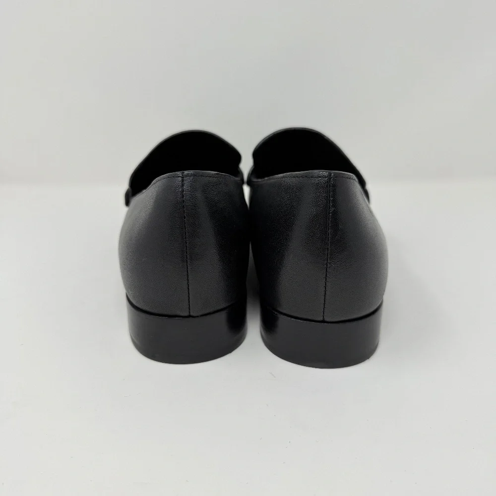 New Vince Nelli Leather Loafer Black Leather Sz 8 - Picture 5 of 14